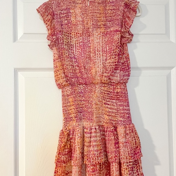 Aqua - Womens Ruffled Metallic Mini Dress - Picture 4 of 5